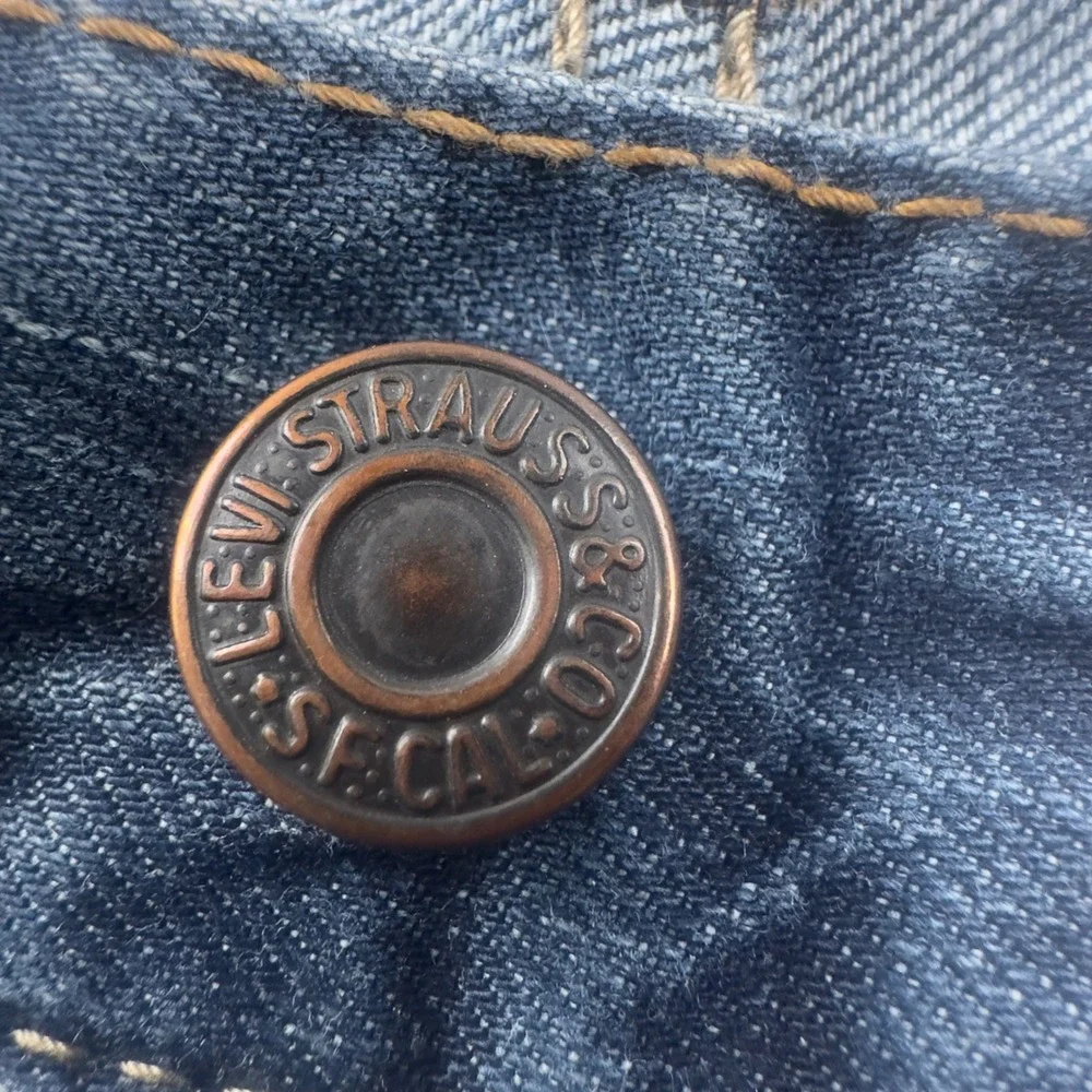 Levis 569 Loose Straight Mens Denim Shorts Blue Size 40 Cotton Jean Shorts